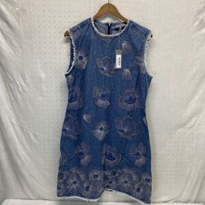 NWT Anthropologie Conditions Apply Sleeveless Adesina Tunic Denim‎ Dress Size M